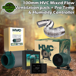 100mm HVC Mixed-Flow Ventilation pack (Includes Pro Temp/Humidity/Speed controller)
